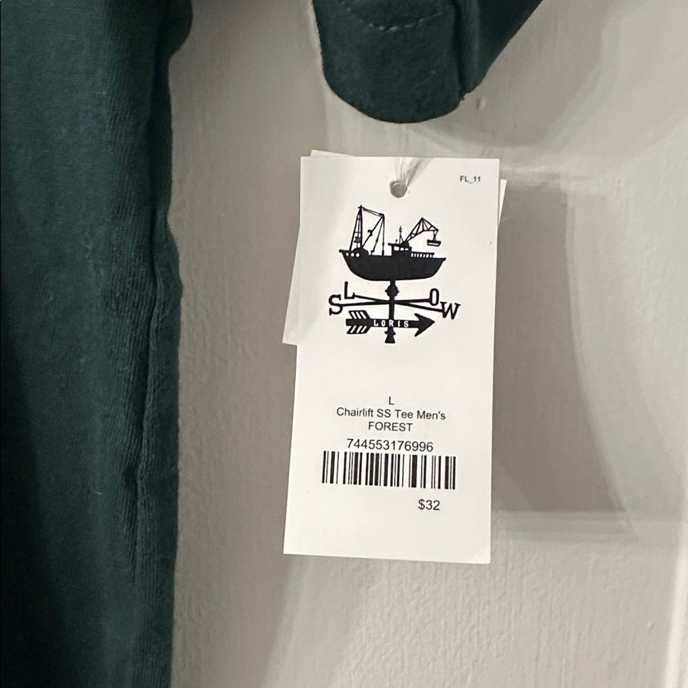 Slow Loris Chairlift SS Men’s Tee in FOREST - Picture 3 of 5